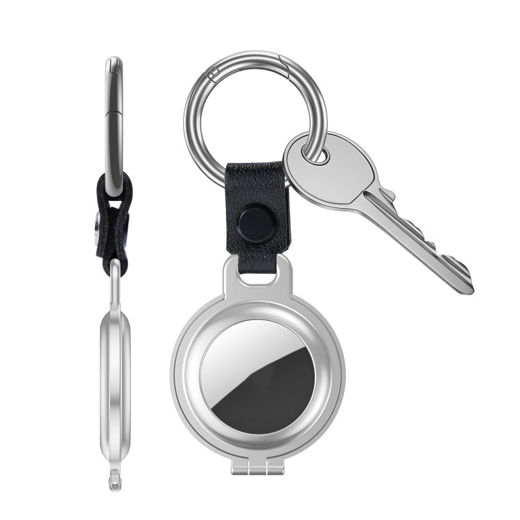 Shockproof Anti-scratch Aluminum Alloy Case Cover with Keychain Ring Loop For AirTag