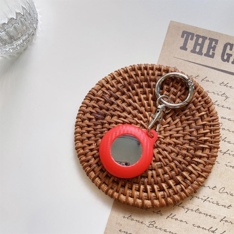 Shockproof Anti-scratch Carbon Fiber Protective Case Cover with Keychain Ring Loop For AirTag