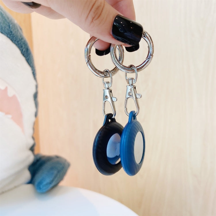 Shockproof Anti-scratch Carbon Fiber Protective Case Cover with Keychain Ring Loop For AirTag