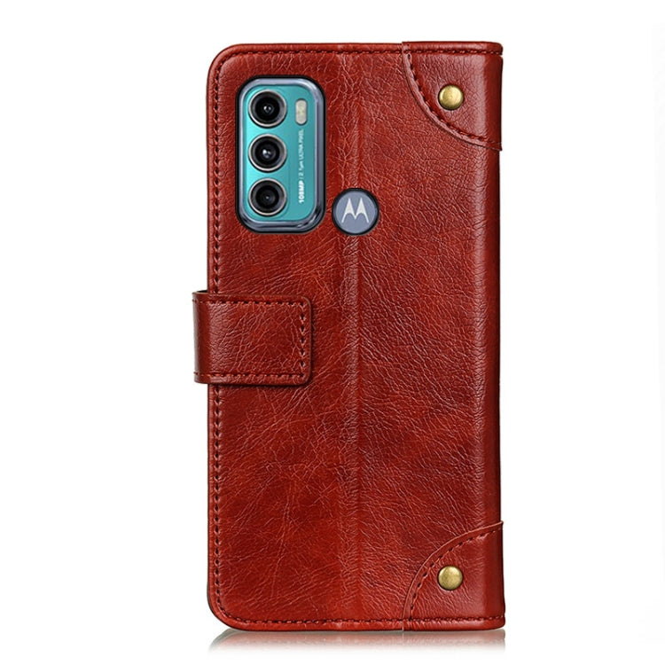 For Motorola Moto G60 / G40 Fusion Copper Buckle Nappa Texture Horizontal Flip Leather Case with Holder & Card Slots & Wallet