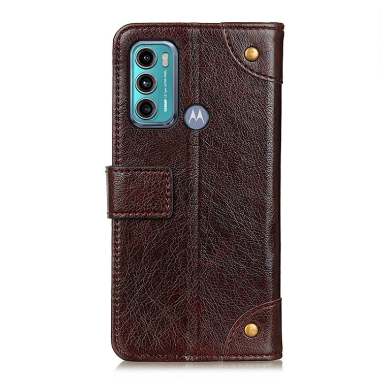 For Motorola Moto G60 / G40 Fusion Copper Buckle Nappa Texture Horizontal Flip Leather Case with Holder & Card Slots & Wallet