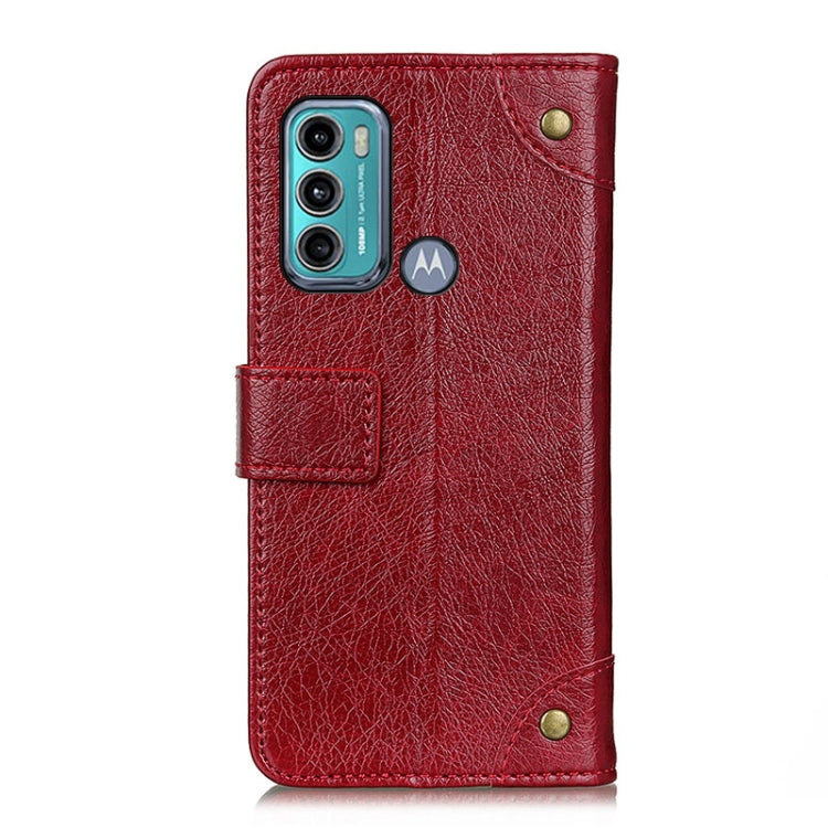 For Motorola Moto G60 / G40 Fusion Copper Buckle Nappa Texture Horizontal Flip Leather Case with Holder & Card Slots & Wallet