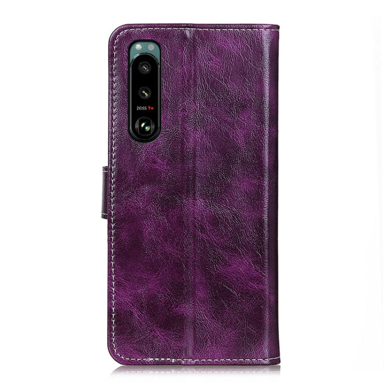 For Sony Xperia 5 III Retro Crazy Horse Texture Horizontal Flip Leather Case with Holder & Card Slots & Photo Frame & Wallet