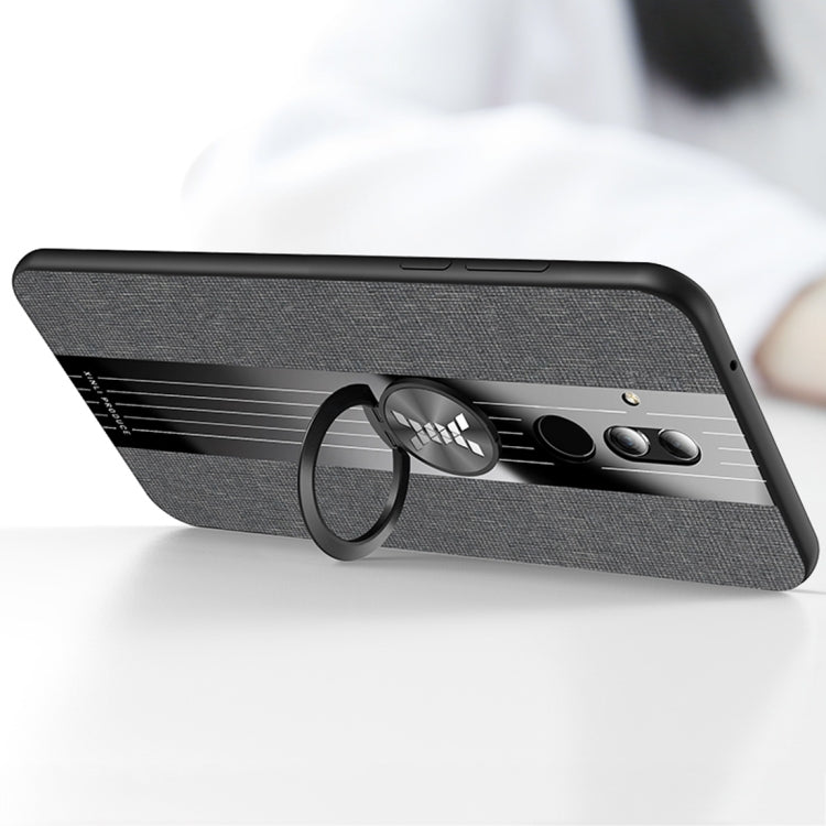 For Huawei Maimang 5 XINLI Stitching Cloth Textue Shockproof TPU Protective Case with Ring Holder