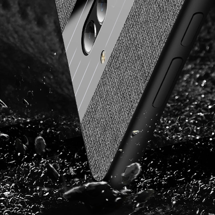 For Huawei Maimang 6 XINLI Stitching Cloth Textue Shockproof TPU Protective Case with Ring Holder
