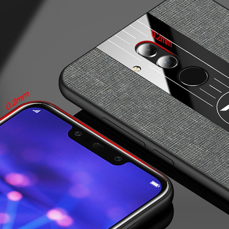 For Huawei Maimang 6 XINLI Stitching Cloth Textue Shockproof TPU Protective Case with Ring Holder