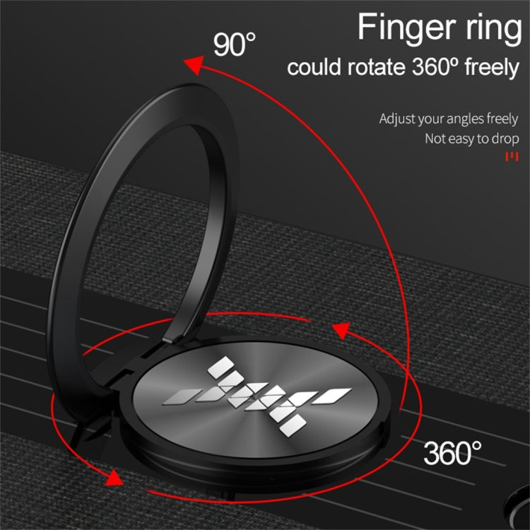 For Huawei Honor 8X XINLI Stitching Cloth Textue Shockproof TPU Protective Case with Ring Holder