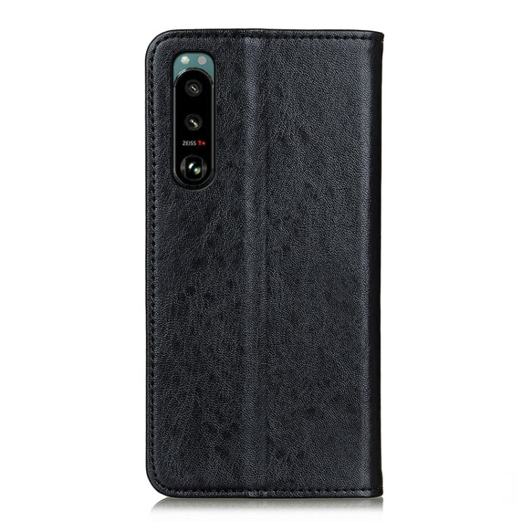 For Sony Xperia 5 III Magnetic Crazy Horse Texture Horizontal Flip Leather Case with Holder & Card Slots & Wallet