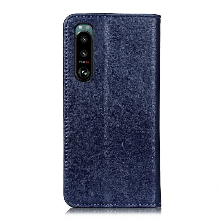 For Sony Xperia 5 III Magnetic Crazy Horse Texture Horizontal Flip Leather Case with Holder & Card Slots & Wallet
