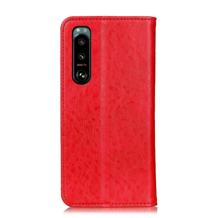 For Sony Xperia 5 III Magnetic Crazy Horse Texture Horizontal Flip Leather Case with Holder & Card Slots & Wallet