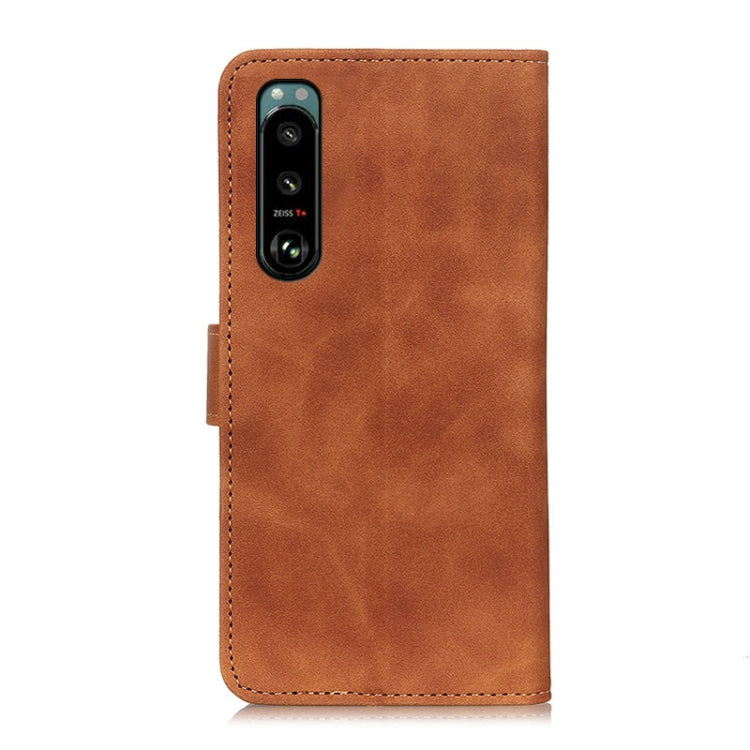 For Sony Xperia 5 III KHAZNEH Retro Texture Horizontal Flip Leather Case with Holder & Card Slots & Wallet