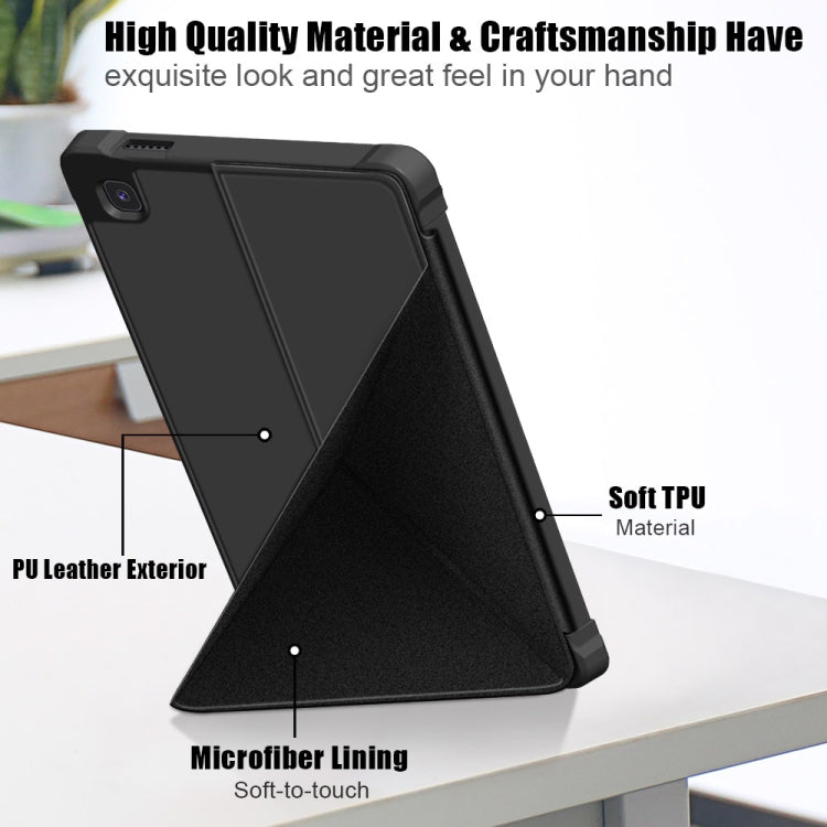 For Samsung Galaxy Tab A7 Lite 8.7 T220 / T225 Multi-folding Horizontal Flip PU Leather Shockproof Case with Holder