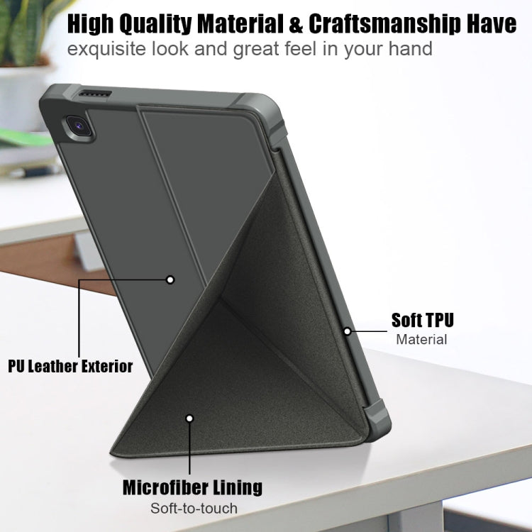 For Samsung Galaxy Tab A7 Lite 8.7 T220 / T225 Multi-folding Horizontal Flip PU Leather Shockproof Case with Holder