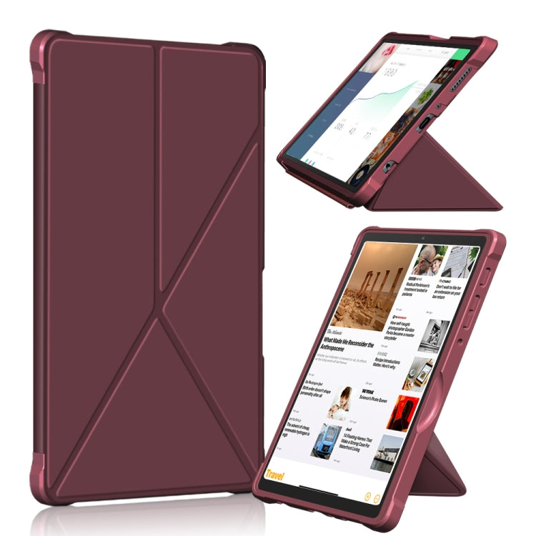 For Samsung Galaxy Tab A7 Lite 8.7 T220 / T225 Multi-folding Horizontal Flip PU Leather Shockproof Case with Holder