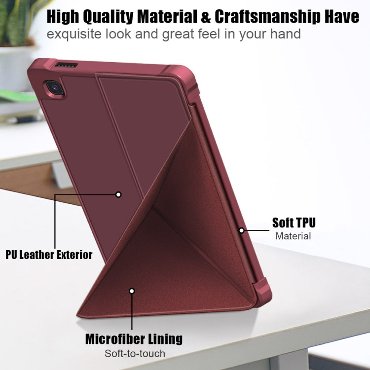 For Samsung Galaxy Tab A7 Lite 8.7 T220 / T225 Multi-folding Horizontal Flip PU Leather Shockproof Case with Holder