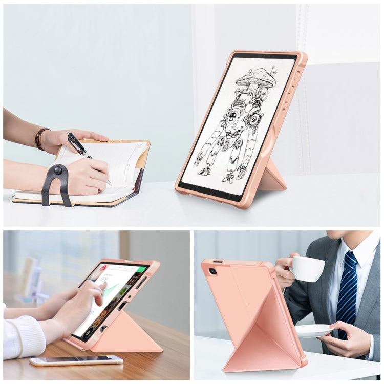 For Samsung Galaxy Tab A7 Lite 8.7 T220 / T225 Multi-folding Horizontal Flip PU Leather Shockproof Case with Holder