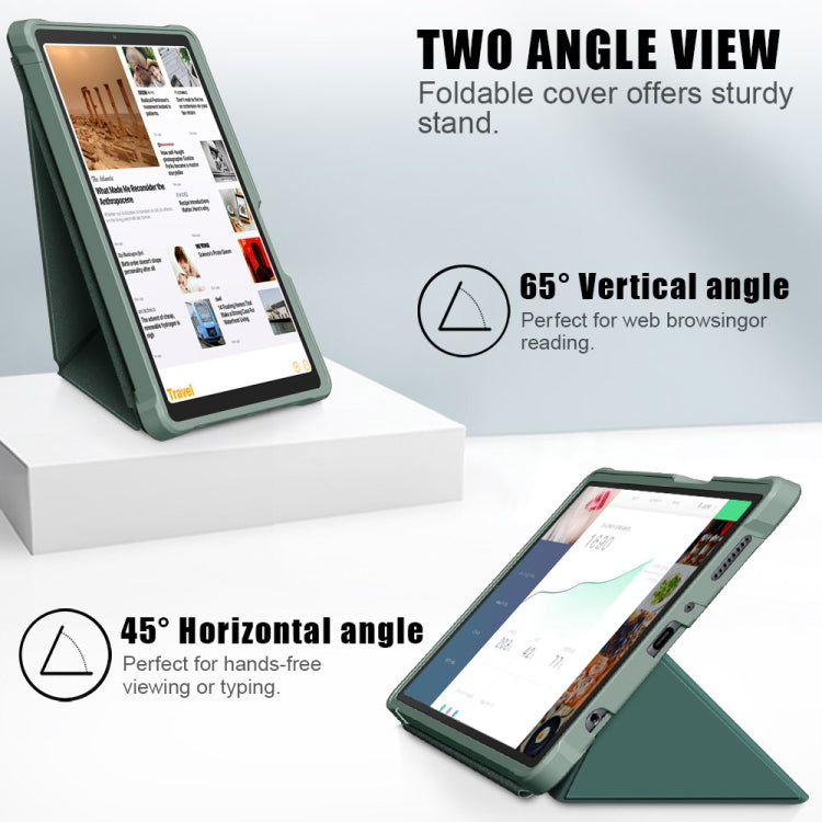 For Samsung Galaxy Tab A7 Lite 8.7 T220 / T225 Multi-folding Horizontal Flip PU Leather Shockproof Case with Holder