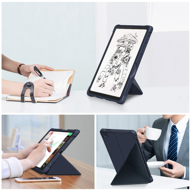 For Samsung Galaxy Tab A7 Lite 8.7 T220 / T225 Multi-folding Horizontal Flip PU Leather Shockproof Case with Holder