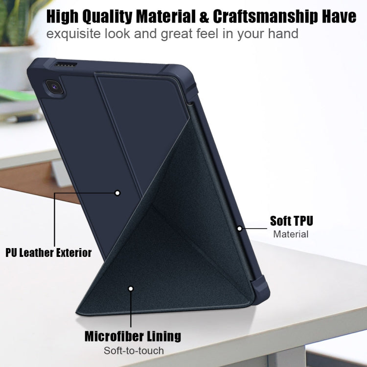 For Samsung Galaxy Tab A7 Lite 8.7 T220 / T225 Multi-folding Horizontal Flip PU Leather Shockproof Case with Holder