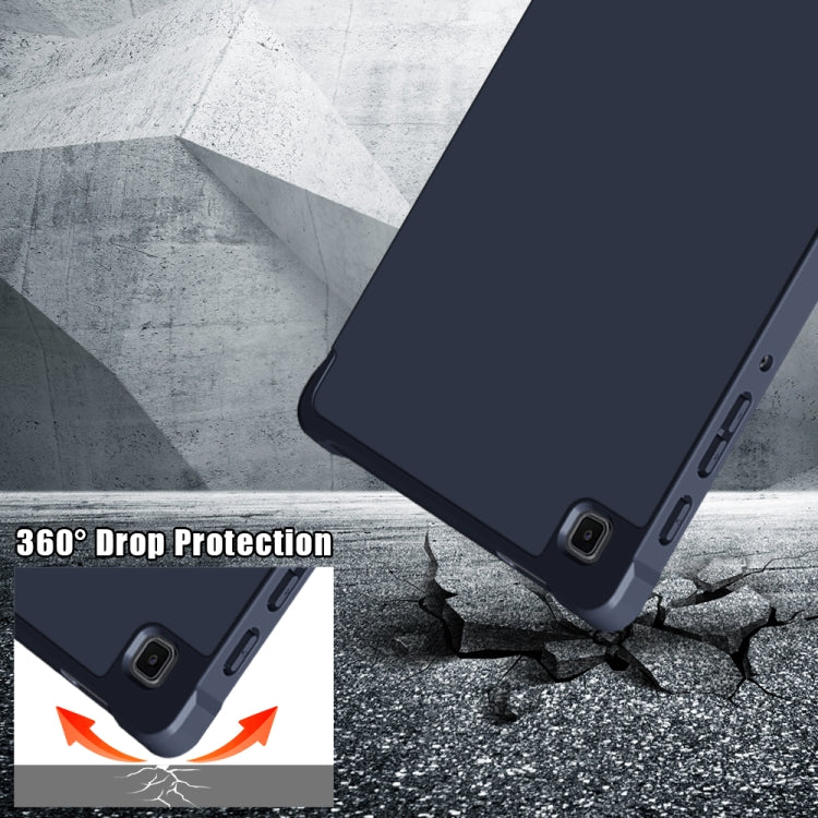 For Samsung Galaxy Tab A7 Lite 8.7 T220 / T225 Multi-folding Horizontal Flip PU Leather Shockproof Case with Holder