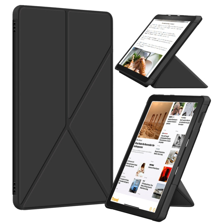 For Amazon Kindle Fire HD 10 / 10 Plus 2021 Multi-folding Horizontal Flip PU Leather Shockproof Case with Holder