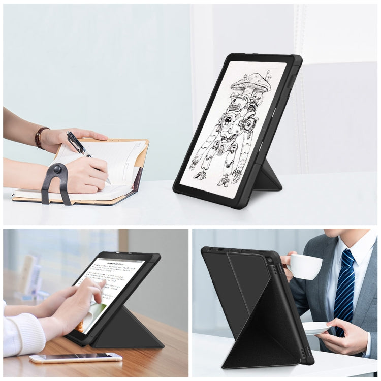 For Amazon Kindle Fire HD 10 / 10 Plus 2021 Multi-folding Horizontal Flip PU Leather Shockproof Case with Holder