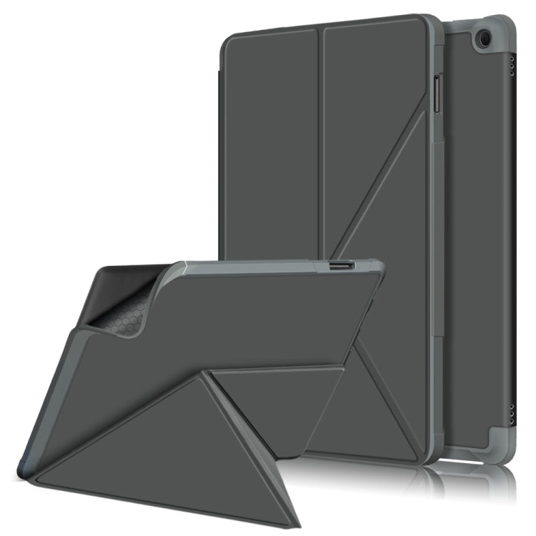 For Amazon Kindle Fire HD 10 / 10 Plus 2021 Multi-folding Horizontal Flip PU Leather Shockproof Case with Holder