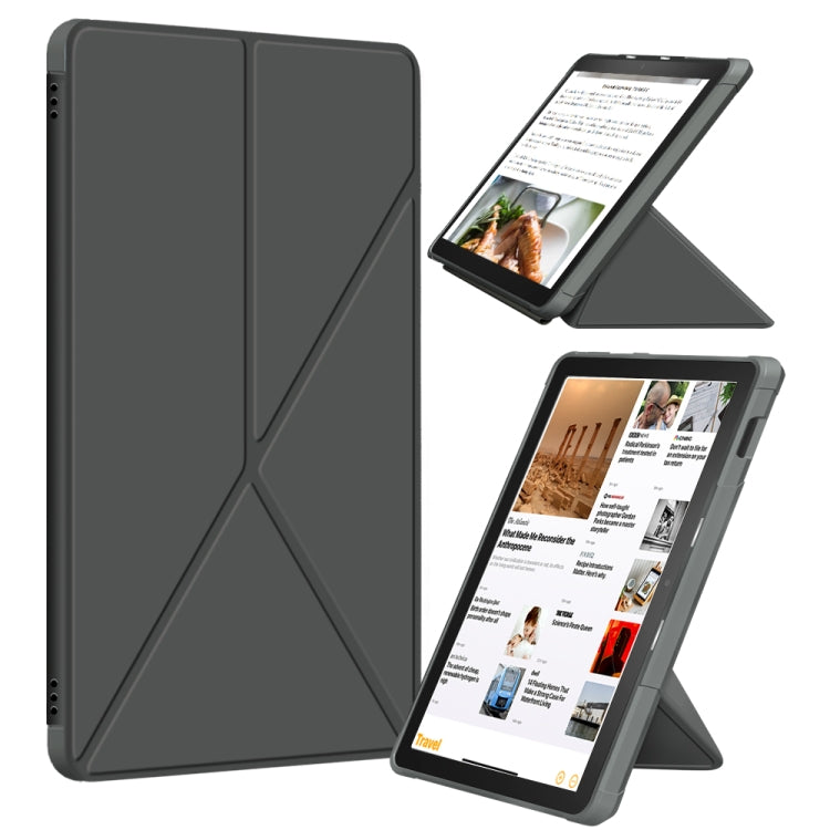For Amazon Kindle Fire HD 10 / 10 Plus 2021 Multi-folding Horizontal Flip PU Leather Shockproof Case with Holder