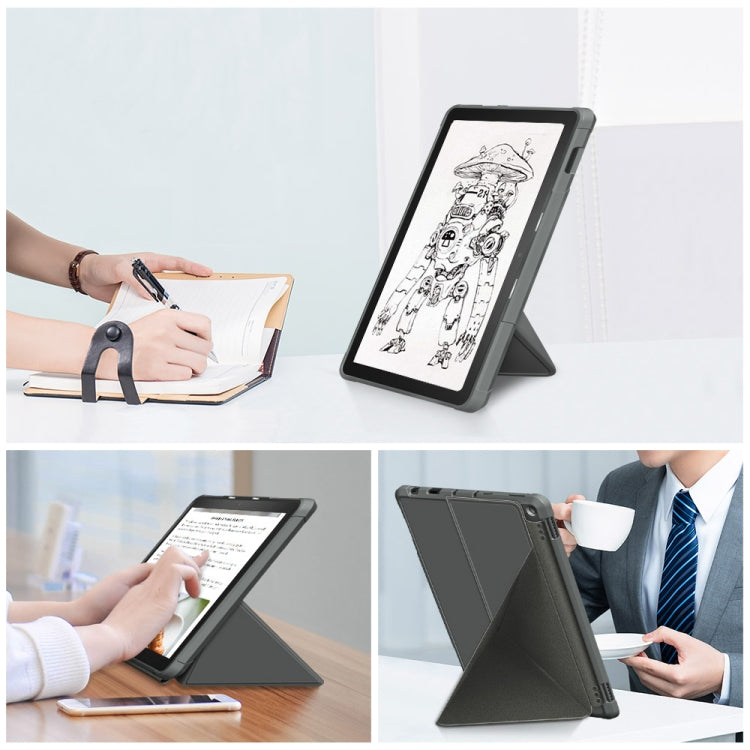 For Amazon Kindle Fire HD 10 / 10 Plus 2021 Multi-folding Horizontal Flip PU Leather Shockproof Case with Holder