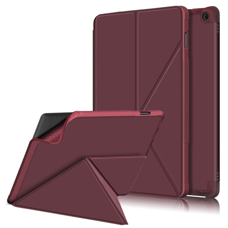 For Amazon Kindle Fire HD 10 / 10 Plus 2021 Multi-folding Horizontal Flip PU Leather Shockproof Case with Holder