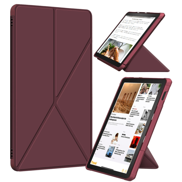 For Amazon Kindle Fire HD 10 / 10 Plus 2021 Multi-folding Horizontal Flip PU Leather Shockproof Case with Holder