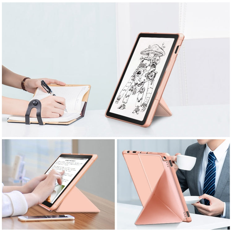 For Amazon Kindle Fire HD 10 / 10 Plus 2021 Multi-folding Horizontal Flip PU Leather Shockproof Case with Holder