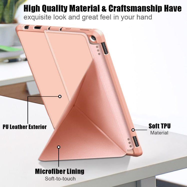 For Amazon Kindle Fire HD 10 / 10 Plus 2021 Multi-folding Horizontal Flip PU Leather Shockproof Case with Holder