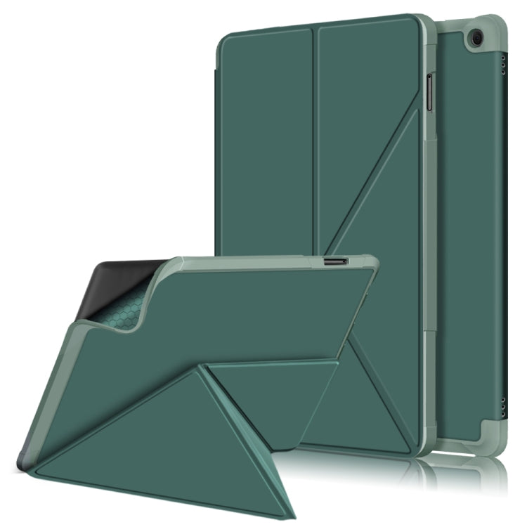 For Amazon Kindle Fire HD 10 / 10 Plus 2021 Multi-folding Horizontal Flip PU Leather Shockproof Case with Holder