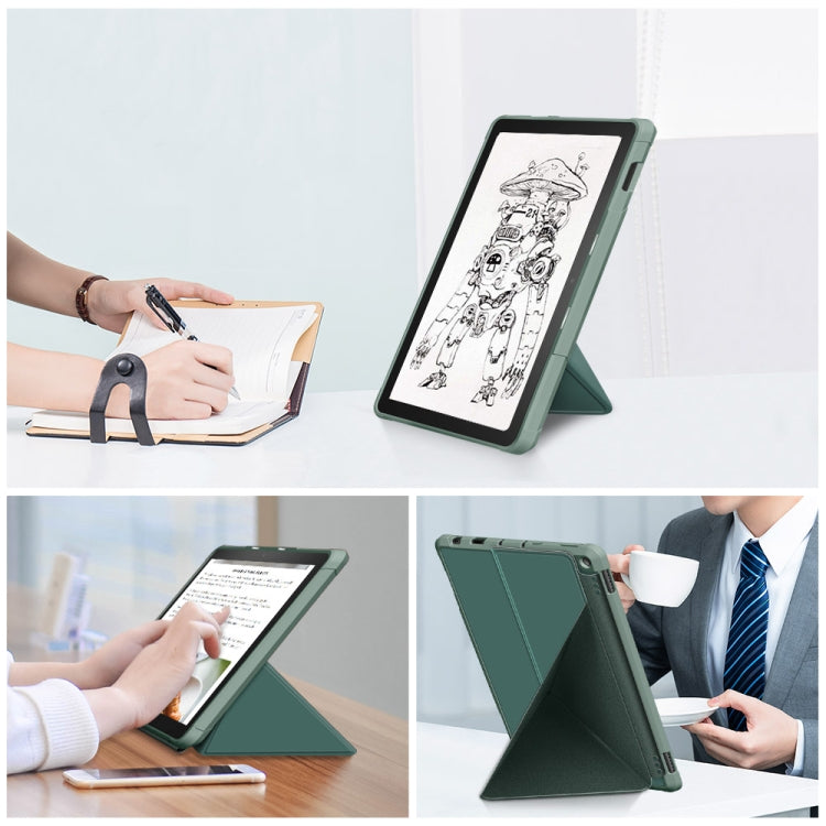 For Amazon Kindle Fire HD 10 / 10 Plus 2021 Multi-folding Horizontal Flip PU Leather Shockproof Case with Holder