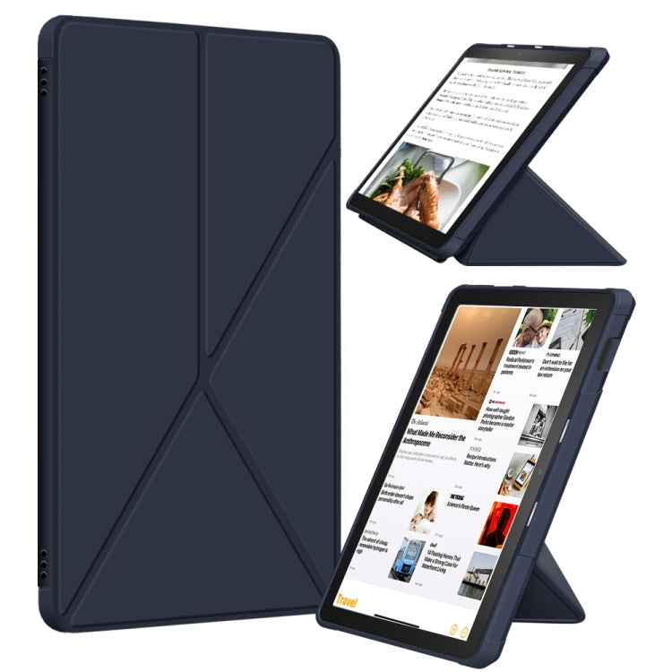 For Amazon Kindle Fire HD 10 / 10 Plus 2021 Multi-folding Horizontal Flip PU Leather Shockproof Case with Holder