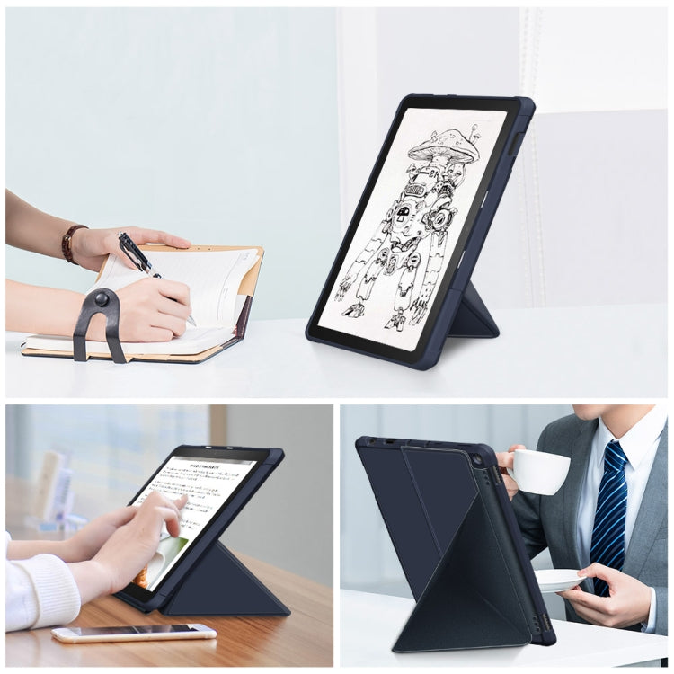 For Amazon Kindle Fire HD 10 / 10 Plus 2021 Multi-folding Horizontal Flip PU Leather Shockproof Case with Holder