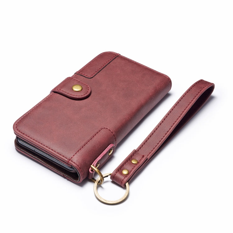 For Huawei P40 Retro Cowhide Texture Horizontal Leather Case with Card Slots & Wallet & Holder & Lanyard & Hand Strap