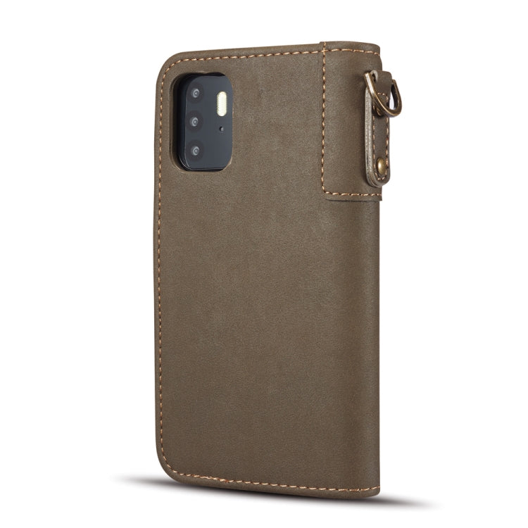For Huawei P40 Retro Cowhide Texture Horizontal Leather Case with Card Slots & Wallet & Holder & Lanyard & Hand Strap
