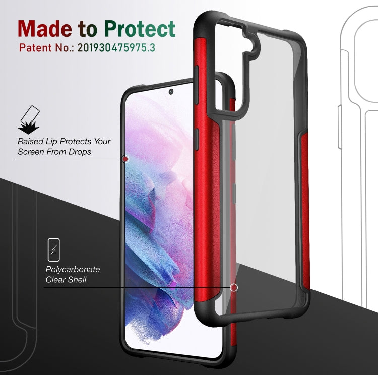 For Samsung Galaxy S21 FE Iron Man Series Metal PC + TPU Protective Case