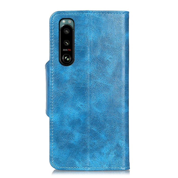 For Sony Xperia 5 III Crazy Horse Texture Magnetic Buckle Horizontal Flip Leather Case with Holder & 6-Card Slots & Wallet