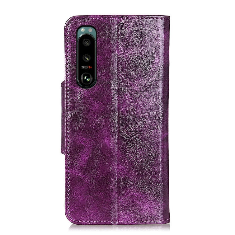 For Sony Xperia 5 III Crazy Horse Texture Magnetic Buckle Horizontal Flip Leather Case with Holder & 6-Card Slots & Wallet