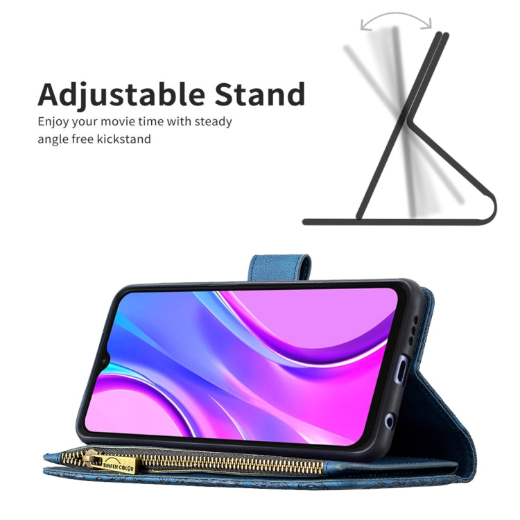 For Xiaomi Redmi 9 Flying Butterfly Embossing Pattern Zipper Horizontal Flip Leather Case with Holder & Card Slots & Wallet