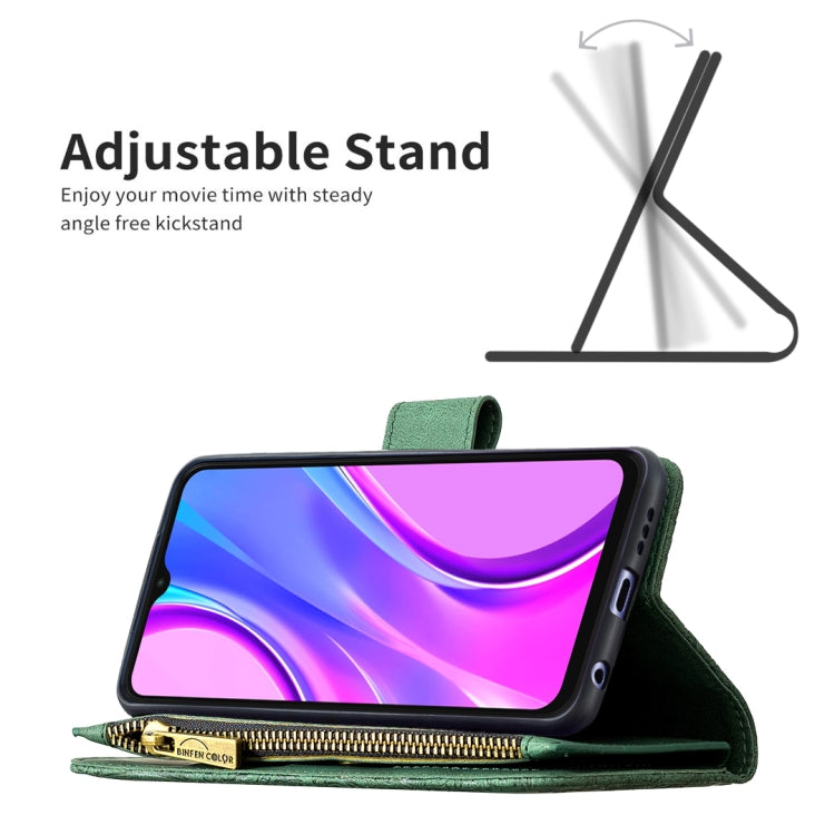 For Xiaomi Redmi 9 Flying Butterfly Embossing Pattern Zipper Horizontal Flip Leather Case with Holder & Card Slots & Wallet