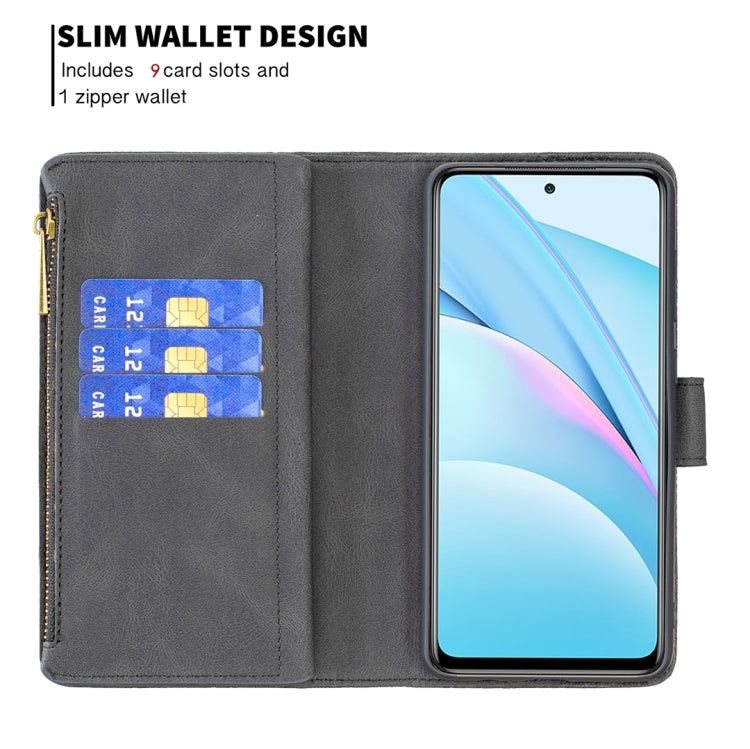 For Xiaomi Mi 10T Lite 5G Flying Butterfly Embossing Pattern Zipper Horizontal Flip Leather Case with Holder & Card Slots & Wallet