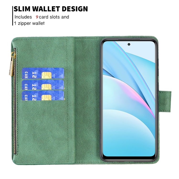 For Xiaomi Mi 10T Lite 5G Flying Butterfly Embossing Pattern Zipper Horizontal Flip Leather Case with Holder & Card Slots & Wallet