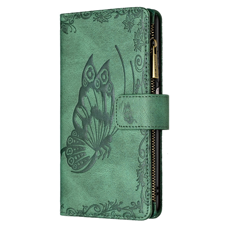 For Xiaomi Poco X3 Flying Butterfly Embossing Pattern Zipper Horizontal Flip Leather Case with Holder & Card Slots & Wallet