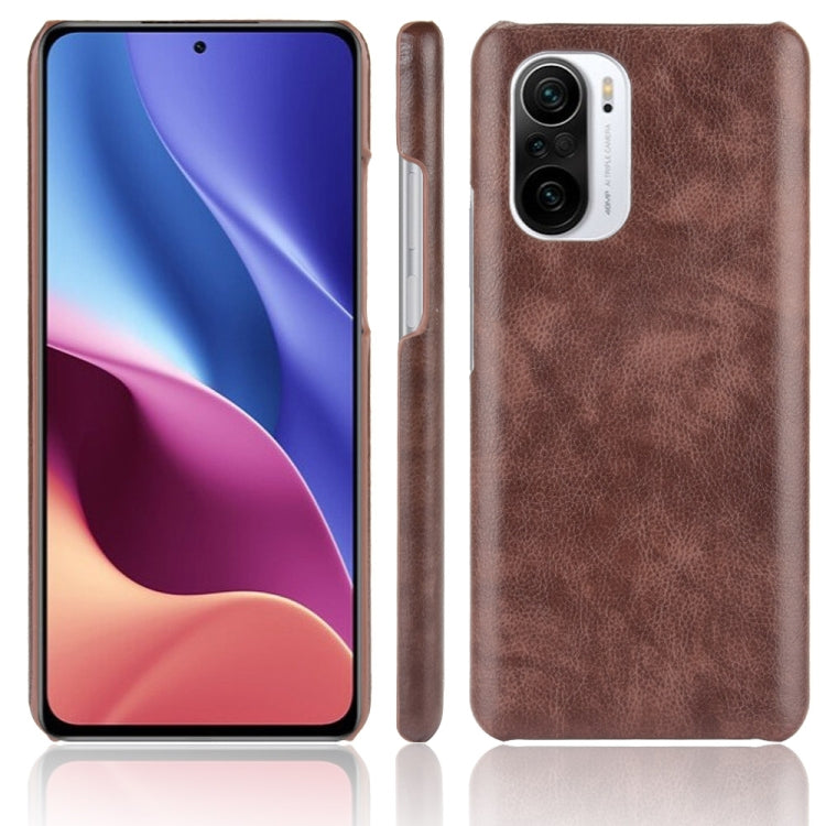 For Xiaomi Redmi K40 / K40 Pro / Poco F3 Shockproof Litchi Texture PC + PU Case