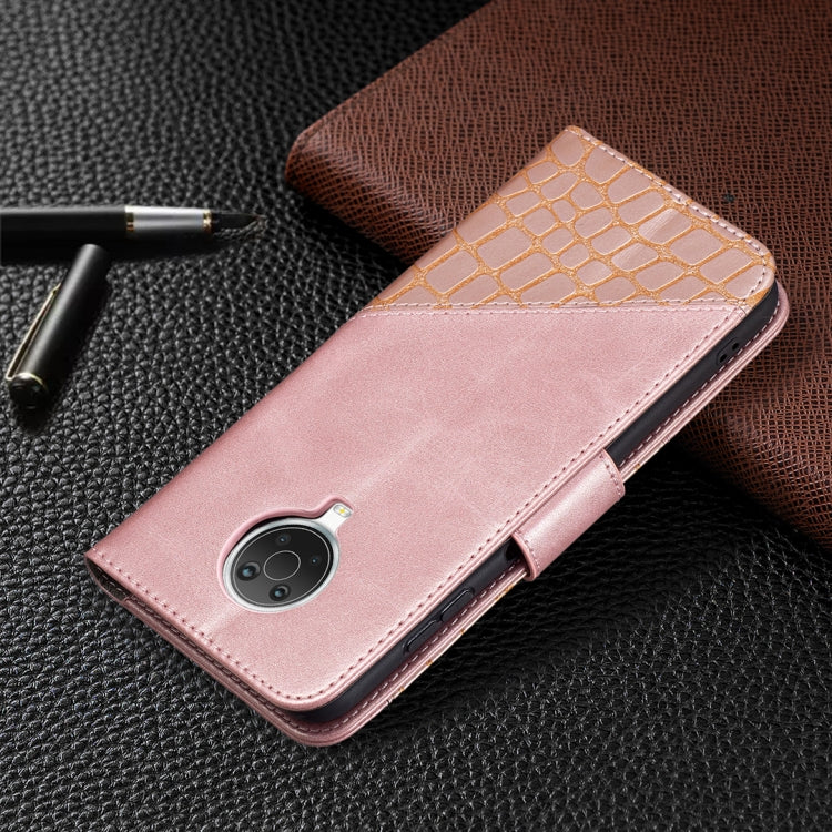 For Nokia G20 / G10 Matching Color Crocodile Texture Horizontal Flip PU Leather Case with Wallet & Holder & Card Slots