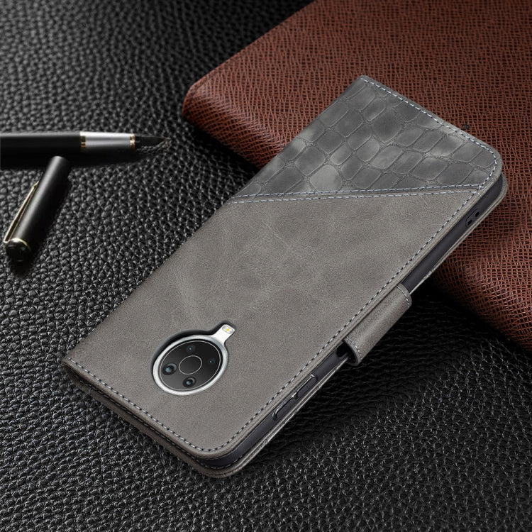 For Nokia G20 / G10 Matching Color Crocodile Texture Horizontal Flip PU Leather Case with Wallet & Holder & Card Slots